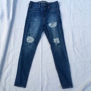 Price is firm. Super hi-rise distressed jeans